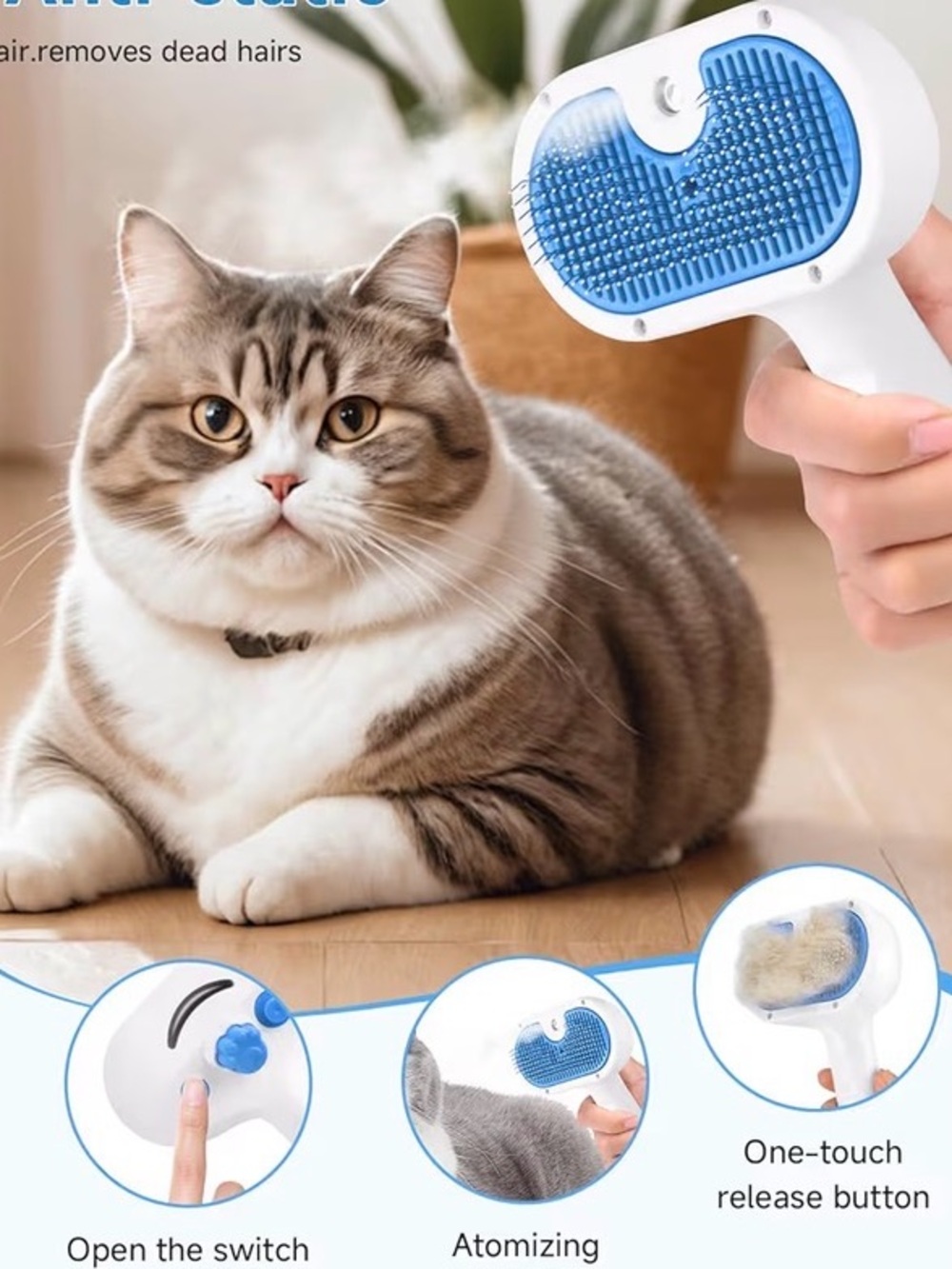 White Steam Brush Cat Dog